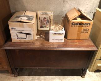 New-in-box Cuisinart DLC-7 accessories (work bowls, pasta maker) & pressure cooker