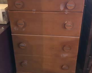 Mid-century modern dresser (31”L, 19”D, 47”H) Darker area is just a shadow