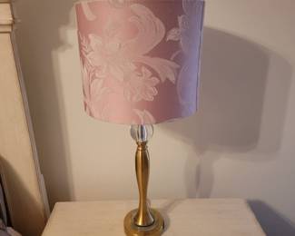 Rose and gold lamp set w/USB 