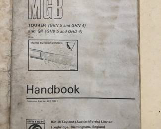 1971 MGB handbook