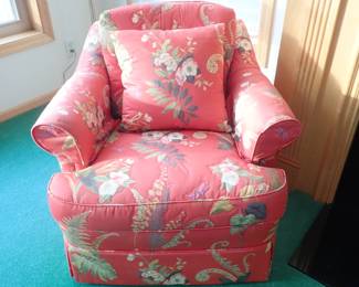 RED FLORAL CHAIR