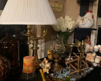 #Stifel solid brass lamp, decorative accesories 