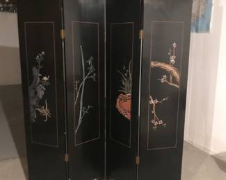 Vintage wooden Asian wooden screen 