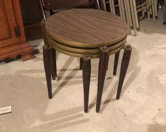 Mid century stack tables 