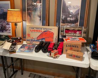 LARGE COLLECTION OF LIONEL TRAINS, MANY WITH ORIGINAL BOXES