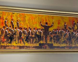 VINTAGE ORCHESTRA PAINTING BY JACK LAUDER 