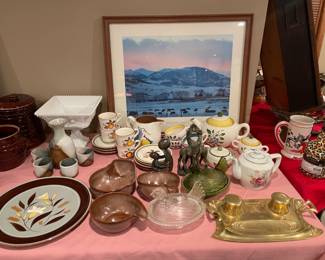 VINTAGE GLASSWARE, FRANKOMA, INK WELL 