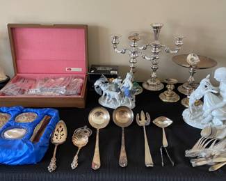 SILVERWARE SETS, VINTAGE SILVER AND MORE