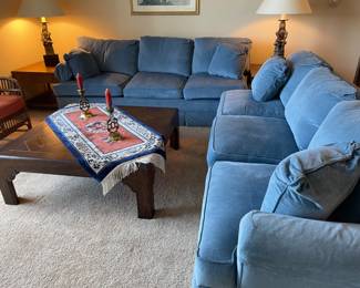 PAIR OF CUSTOM DESIGNS HICKORY, NORTH CAROLINA SOFAS SET