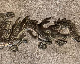 VINTAGE HEAVY BRASS DRAGON