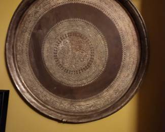 Brass round tabletop.