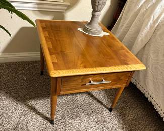 MCM Lane furniture Acclain series 
small scratch on top can probably be polished out.