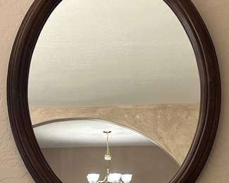 Oval Framed Mirror
