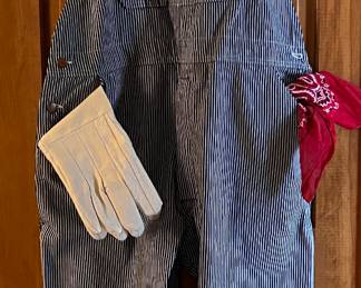 Train Conductor Overalls, Gloves, Scarf and Hat
