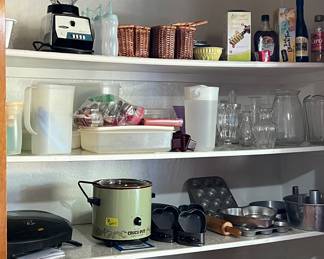 Crock-Pot, Grilling Machine, Vintage Tupperware, Assorted Vases, Bakeware, Vintage Osterizer Blender...