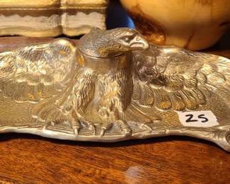 Solid Brass with Inkwell