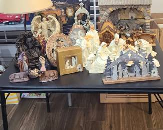 Numerous Nativity sets