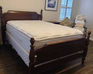 Vintage FULL size pineapple bed with Sealy pillow top mattress and box spring