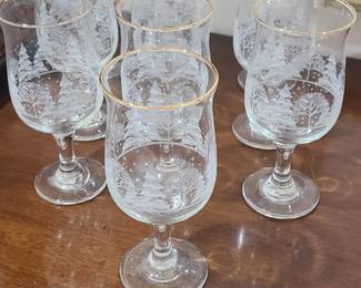 Christmas stem glasses