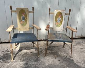 Pair children’s porch chairs. ca. 1920-30’s