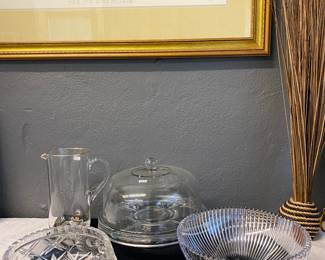 Glass Covered Cake Plate Stand 