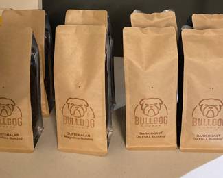 A Limited Amount of Freshly Roasted Bulldog Coffee Still Available! $15 per pound. Dark & Medium • Whole Bean or Ground Available 