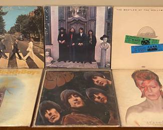 The Beatles (Abbey Road, Rubber Soul, Hollywood Bowl), The Beach Boys, David Bowie (Aladdin Sane)