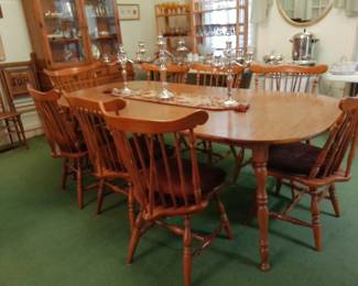 MID CENTURY DINING TABLE & 8 CHAIRS, YORKTOWN BY FLANDERS