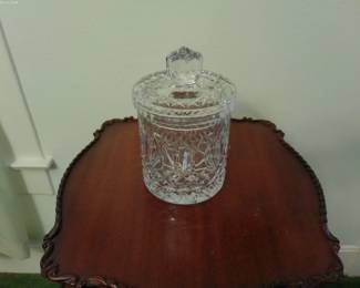 CRYSTAL BISCUIT JAR
