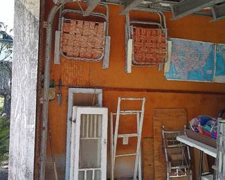 WINDOWS AND FOLDING CHAIRS