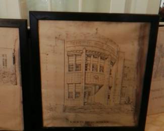 FRAMED PRINT OF KIRWIN HIGH SCHOOL, GALVESTON