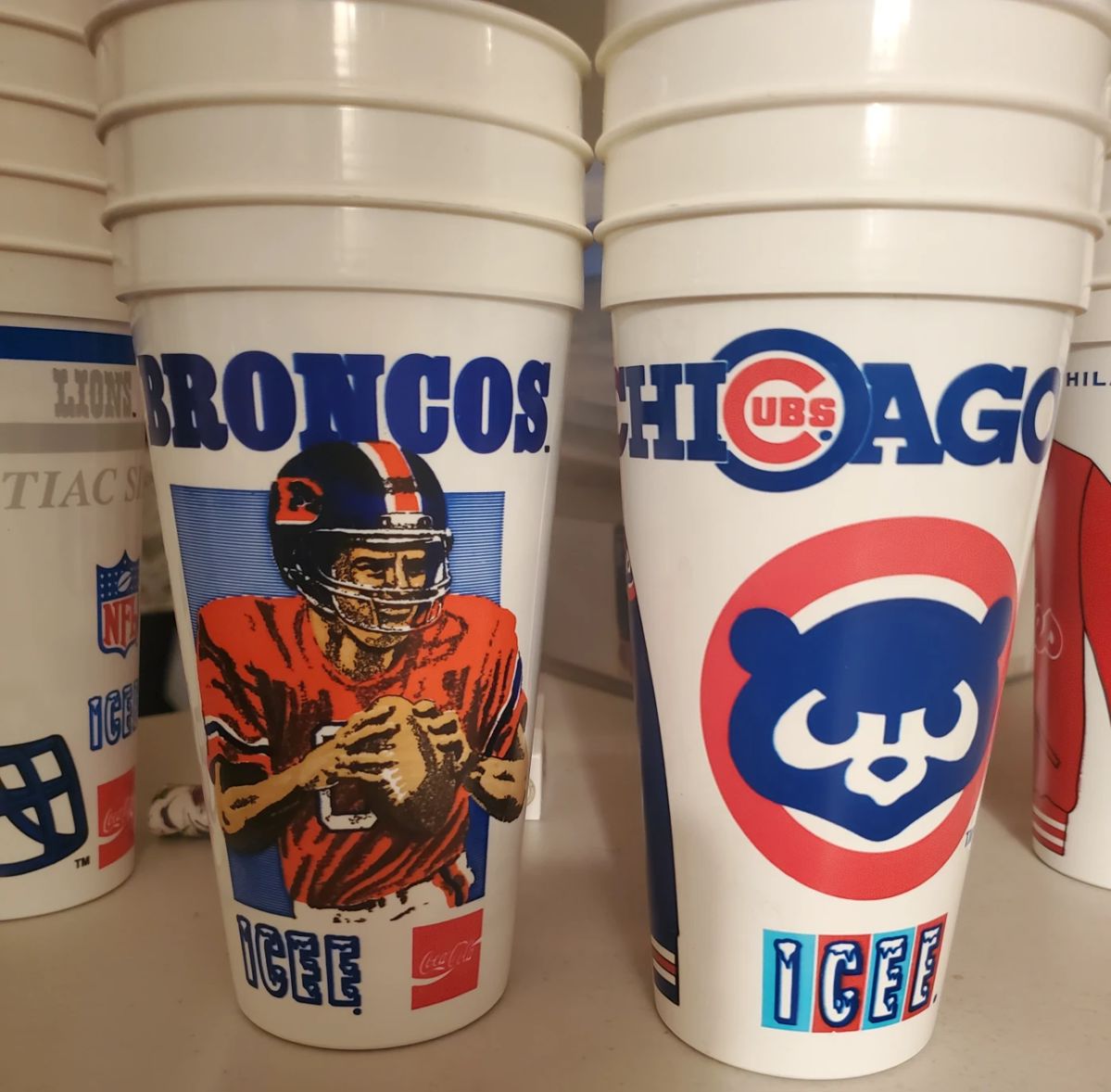 Vinatge ICEE Collector Cups NFL Football & MLB Baseball 