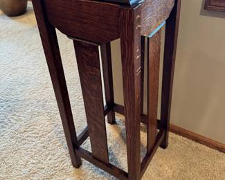 Antique Mission oak plant stand