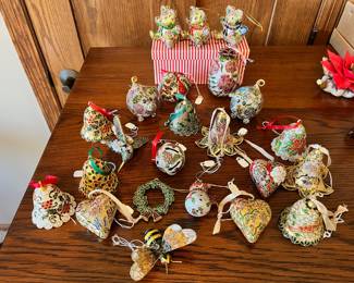 Selection of cloisonné ornaments 