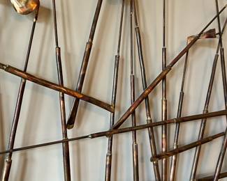 Vintage brutalist Golf Club wall sculpture