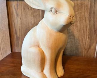 Large hand carved rabbit