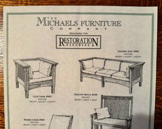 The Michaels Co. for Restoration Hardware Mission style furniture
