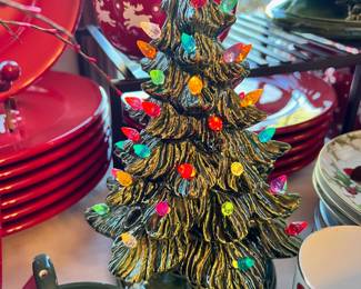 Small vintage ceramic Christmas tree