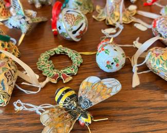 Selection of cloisonné ornaments 