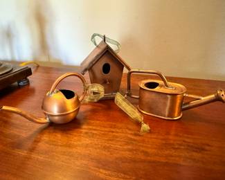Set of 3 Smith & Hawken copper ornaments