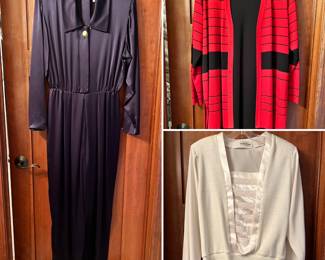 There is a fun selection of 50’s thru 90’s clothing items besides the modern walk-in closet of clothes 