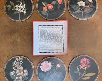 Set of 6 coasters by Delany of Ireland