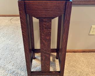 Antique Mission oak plant stand