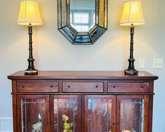 Very nice ‘An Arts and Crafts Collection’ from Bob Timberlake for Lexington Furniture lit cabinet