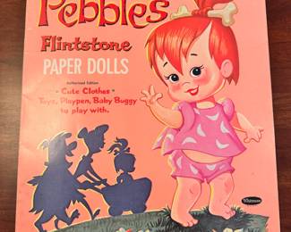 1963 ‘Pebbles Flintsones Paper Doll’.  This set has been cut out but has not been played with.