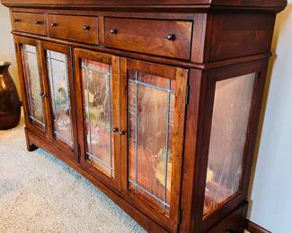 Very nice ‘An Arts and Crafts Collection’ from Bob Timberlake for Lexington Furniture lit cabinet