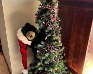Ditz Designs 40” tall Christmas tree with black bear