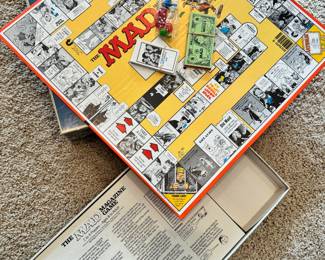 Vintage games, including a Never Used ‘Dealer’s Choice’, ‘Wheel of Fortune’ and ‘Mad Magazine’ board game