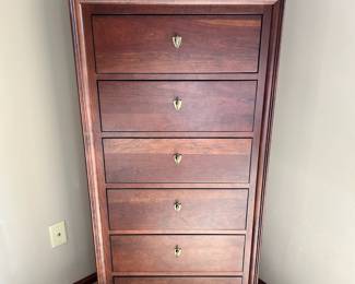Gorgeous Pennsylvania House bedroom furniture, including this 7-drawer lingerie chest