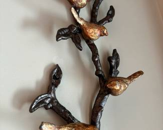Cast iron Birds on a Branch wall hanging